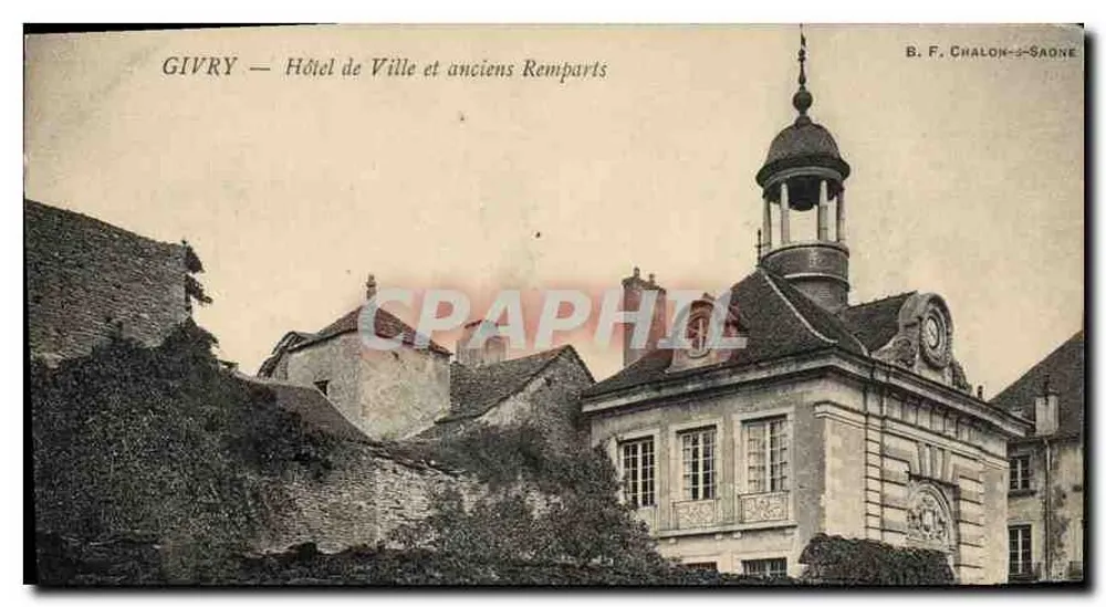 Givry — Rathaus und alte Mauern — B. F. Chalon-sur-Saône - Vorderseite