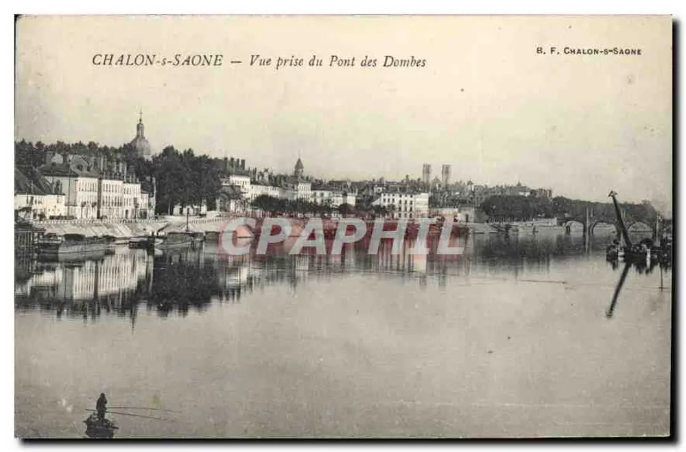 Chalon-sur-Saône — Ansicht vom Pont des Dombes — R. F. Chalon-s-Saône - Vorderseite