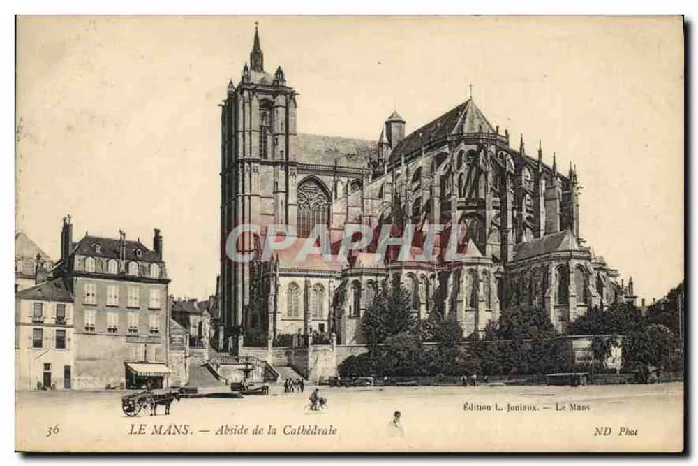 Le Mans — Abside da Catedral — Edição L. Joniaux, Le Mans - Frente