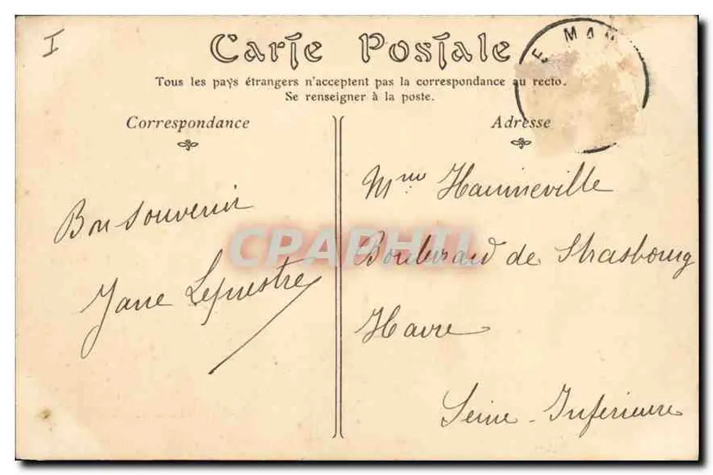 Le Mans — Abside da Catedral — Edição L. Joniaux, Le Mans - Verso