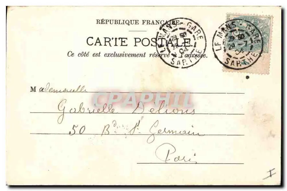 Le Mans, La Couture — editor Jognet-Goupil, n°1 - Verso