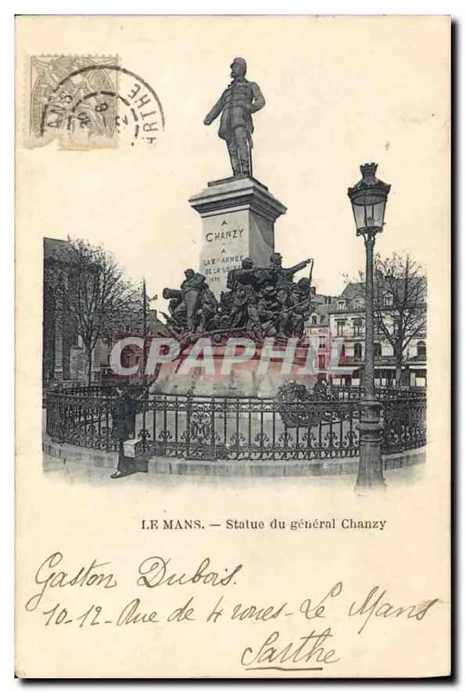 Le Mans — Estátua do general Chanzy — editor não identificado - Frente