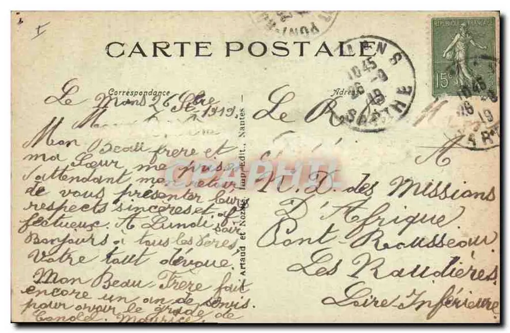 Le Mans - A Catedral — (Coup Garthe) — n°6 - Verso