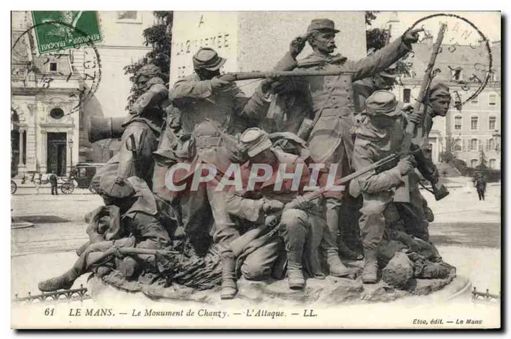 Le Mans — Der Chanzy-Monument — Der Angriff — Etoe, Verlag Le Mans - Vorderseite