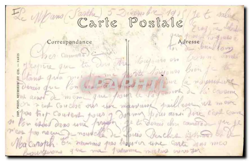 Le Mans — Abside da Catedral — R. Barbier, Edit., Le Mans - Verso