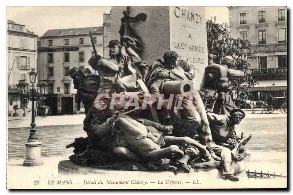 Le Mans — Detail des Chanzy-Monuments — La Défense — LL. - Vorderseite