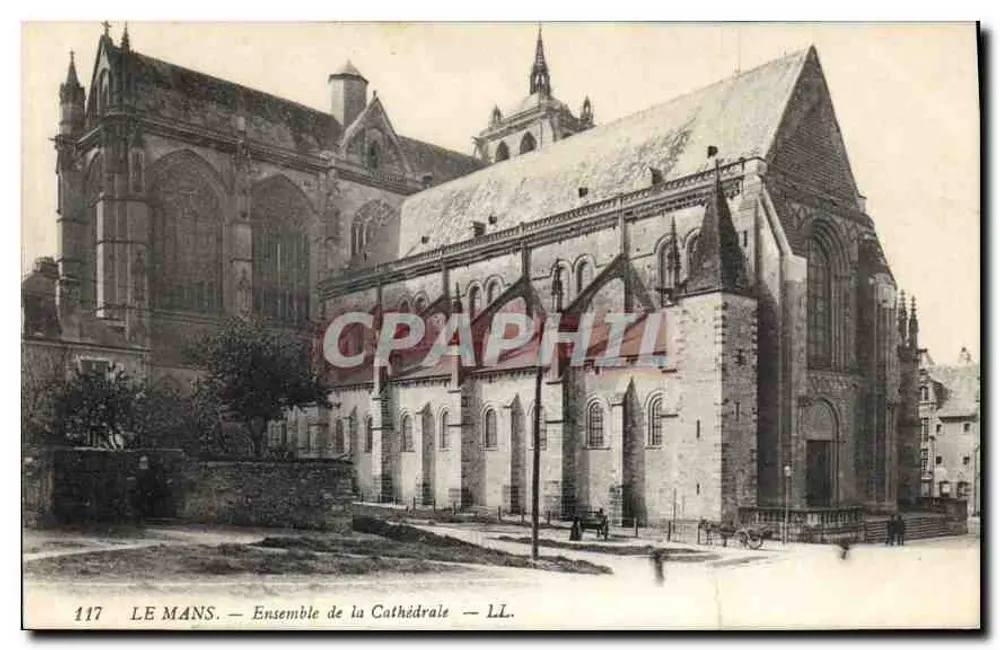 Le Mans — Vista da Catedral — LL. n° 117 - Frente