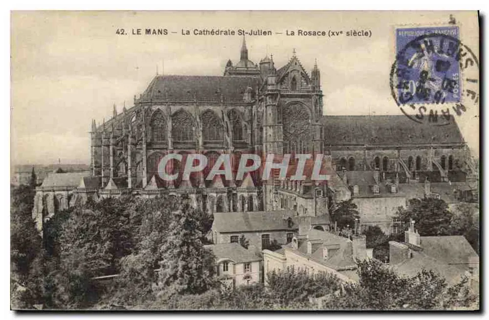 Le Mans — Die Kathedrale St-Julien — Die Rosefenster (15. Jahrhundert) - Vorderseite