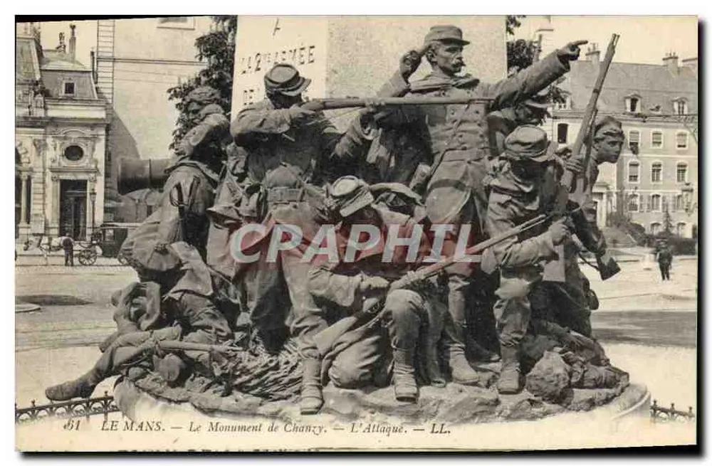 Le Mans — Das Chanzy-Monument — Der Angriff — LL. - Vorderseite