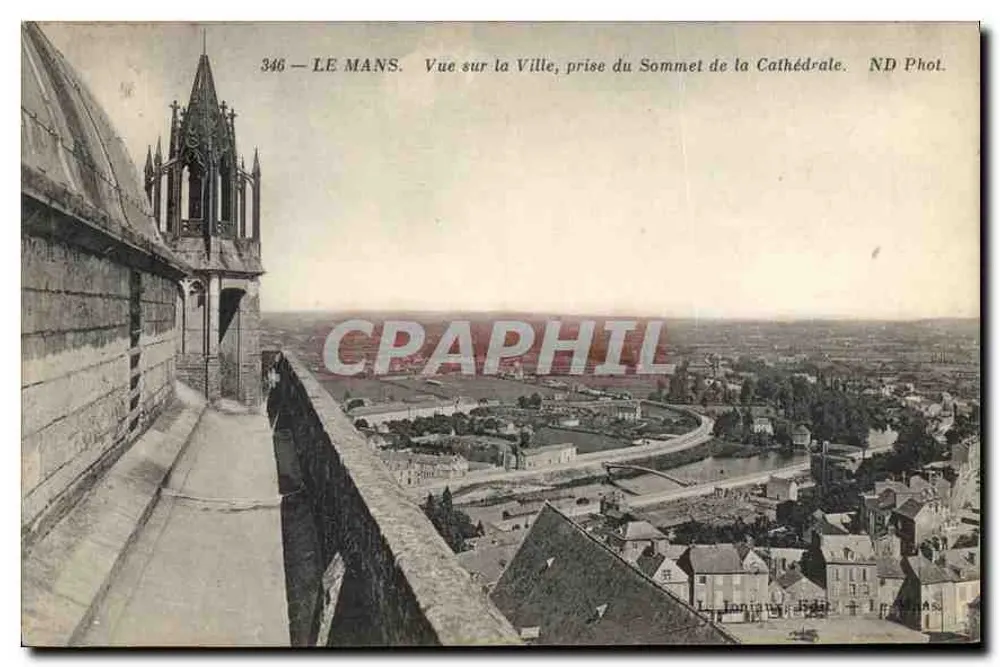 Le Mans — Blick auf die Stadt, vom Gipfel der Kathedrale aus — ND Fotografie, n°346 - Vorderseite