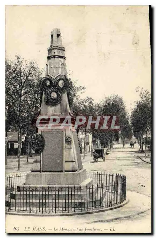 Le Mans, Il Monumento di Pontliéne — LL. — n° 107 - Recto