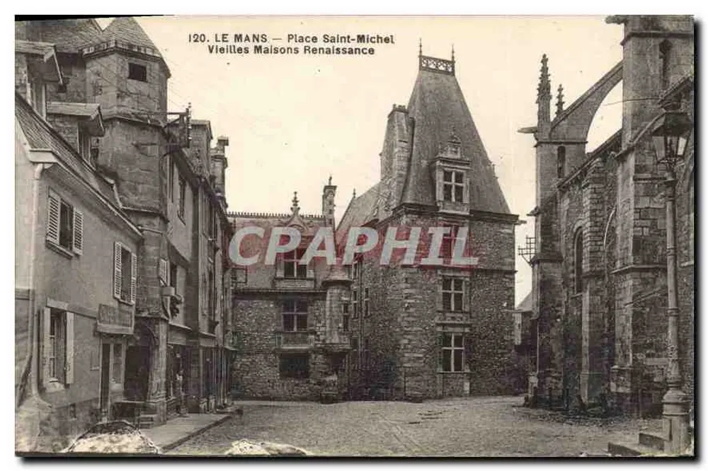 Le Mans — Place Saint-Michel — Alte Renaissance-Häuser - Vorderseite