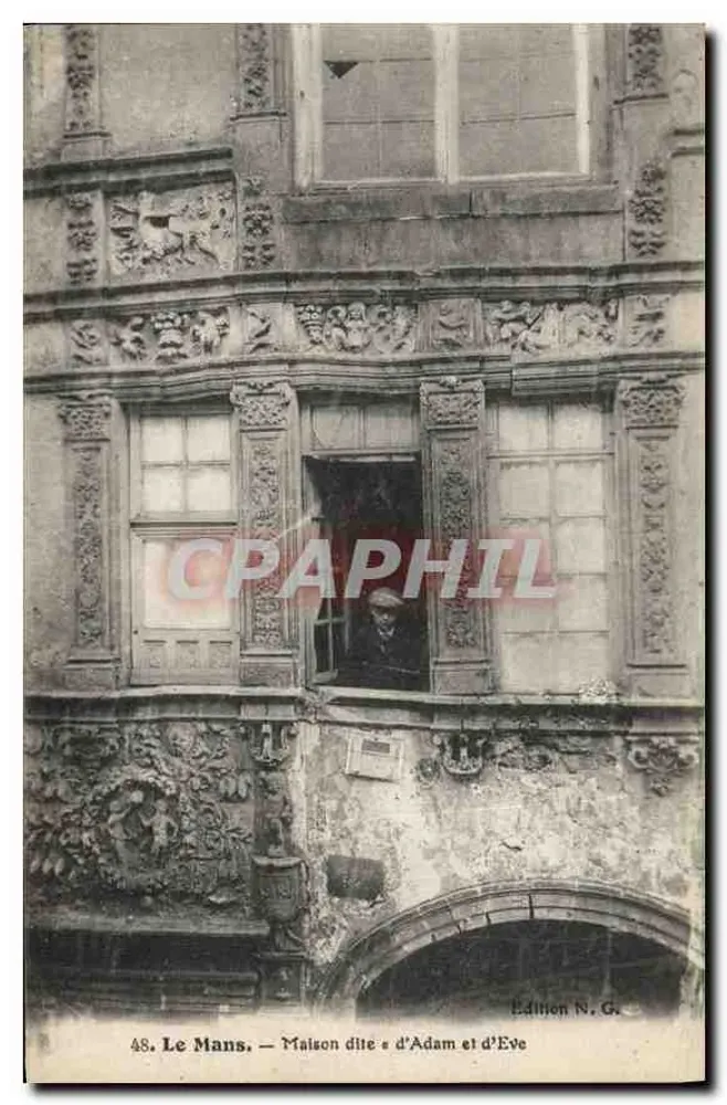 Le Mans — Casa conhecida como de Adão e Eva — Edição N.G. - Frente