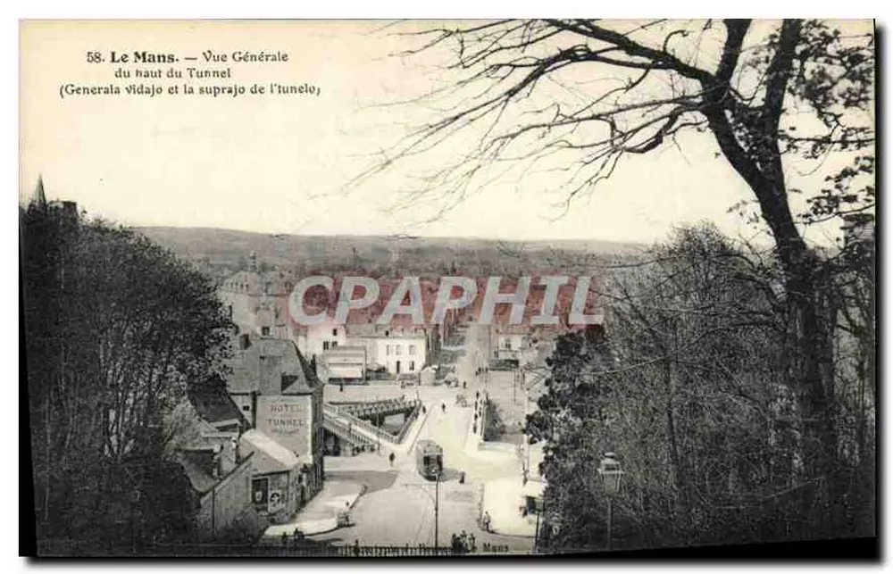 Le Mans — Allgemeiner Blick von oben aus dem Tunnel — unbekannter Verlag, Nr. 58 - Vorderseite