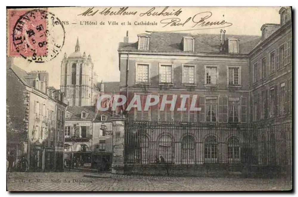 Rennes — Das Rathaus und die Kathedrale — Paul Premé - Vorderseite
