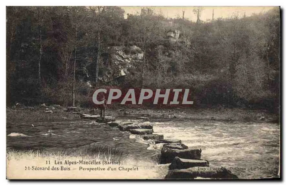Séonard-des-Bois — Aussicht auf einen Steg — Imp. Pictet, Prolveau, Le Mans - Vorderseite
