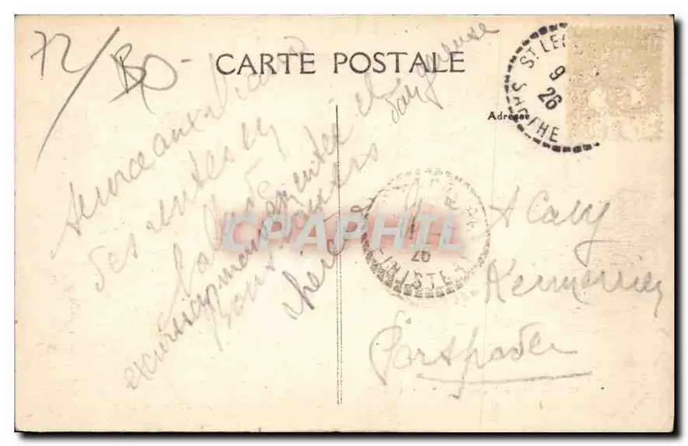 Séonard-des-Bois — Aussicht auf einen Steg — Imp. Pictet, Prolveau, Le Mans - Rückseite