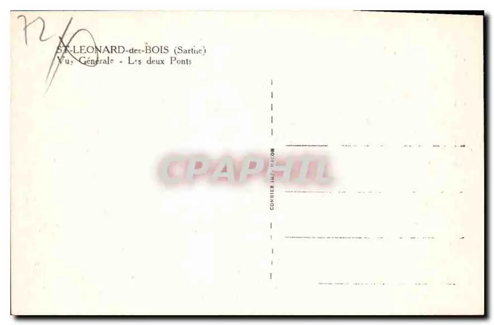 Saint-Léonard-des-Bois — Allgemeiner Blick — Die beiden Brücken — Verlag: Courrier des Bois - Rückseite