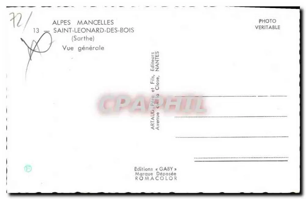 Saint-Leonard-des-Bois — Allgemeiner Blick — Editions Gaby, Nantes - Rückseite