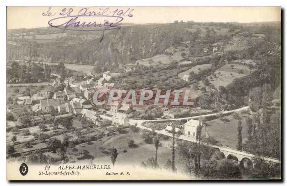 St-Leonard-des-Bois — vista aérea — Edição M. R. - Frente
