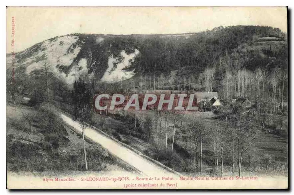 Alpes Mancelles - St-LEONARD-des-BOIS - Route de La Poète - Moulin-Neuf und Collines de St-Laurent (höchster Punkt des Landes) - Vorderseite