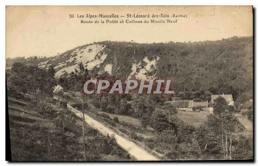 Die Alpen-Mancelles — St-Léonard-des-Bois (Sarthe) — Route de la Poëté und Collines du Moulin Neuf - Vorderseite