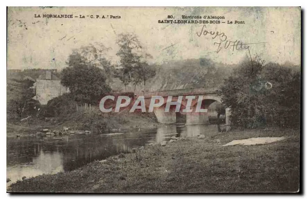 Saint-Léonard-des-Bois — Il Pont — Vicino ad Alençon — La G.P.A. Paris - Recto