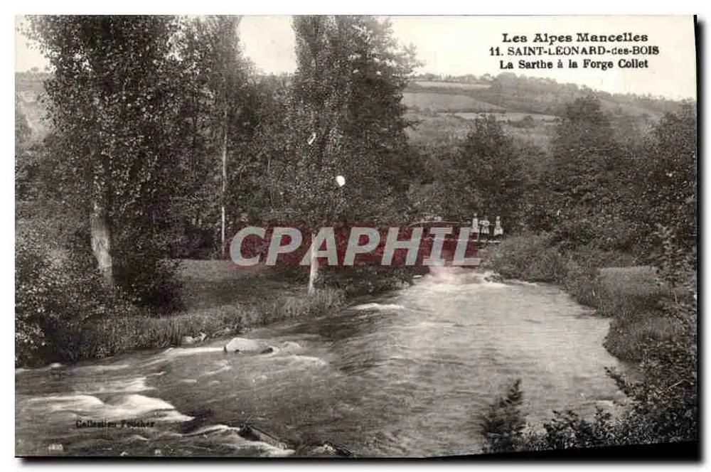 Die Sarthe bei der Forge Collet — Saint-Leonard-des-Bois — Sammlung Poucher - Vorderseite