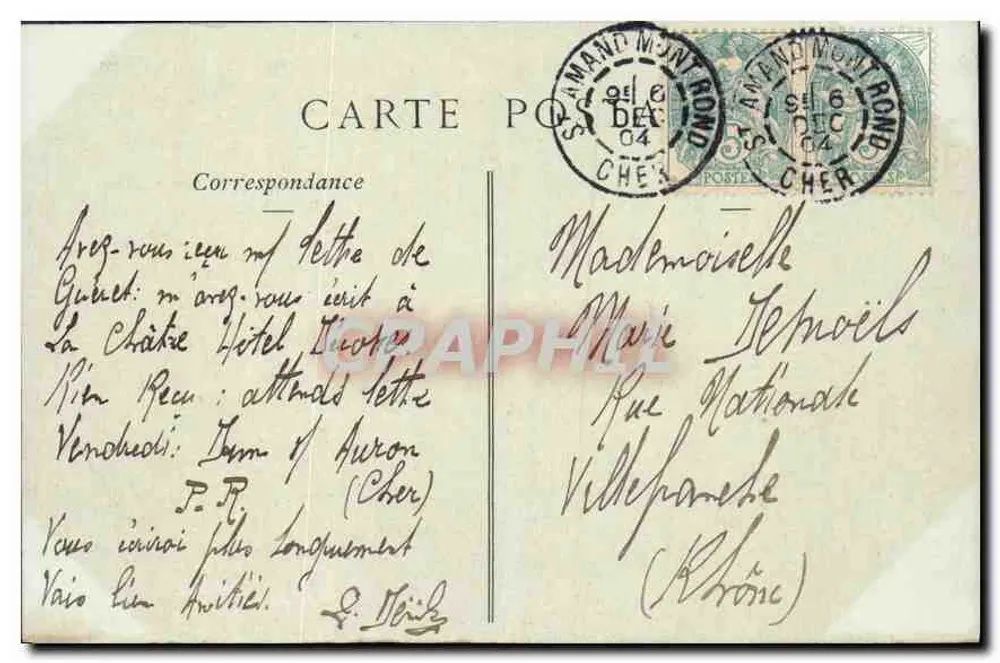 Schloss Meillant — Kamin des Großen Salons — Collections ND Phot - Rückseite