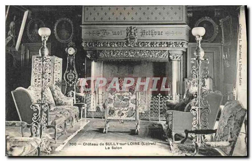 Schloss SULLY-sur-LOIRE (Loiret) — Der Salon — Sammlung L. Marchand in Sully-sur-Loire - Vorderseite