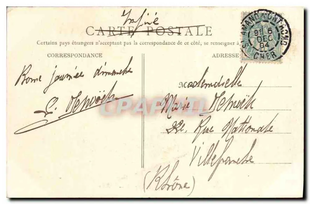 Umgebung von Saint-Amand-Montrond — Abtei Noirlac — B. F., Paris - Rückseite
