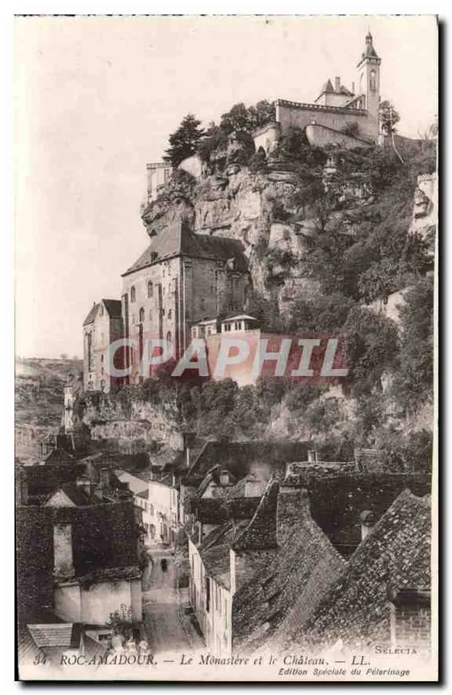 Rocamadour — O Mosteiro e o Castelo — Edição Especial do Pelerinagem, LL, Selecta - Frente