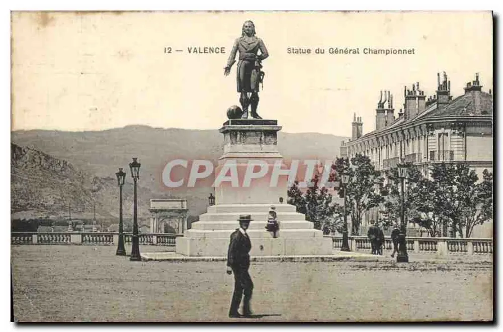 Valência — Estátua do Geral Championnet — Editor desconhecido, n° 12 - Frente