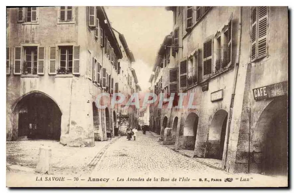 Annecy — Die Arcaden der Rue de l'Isle — B. F., Paris - Vorderseite