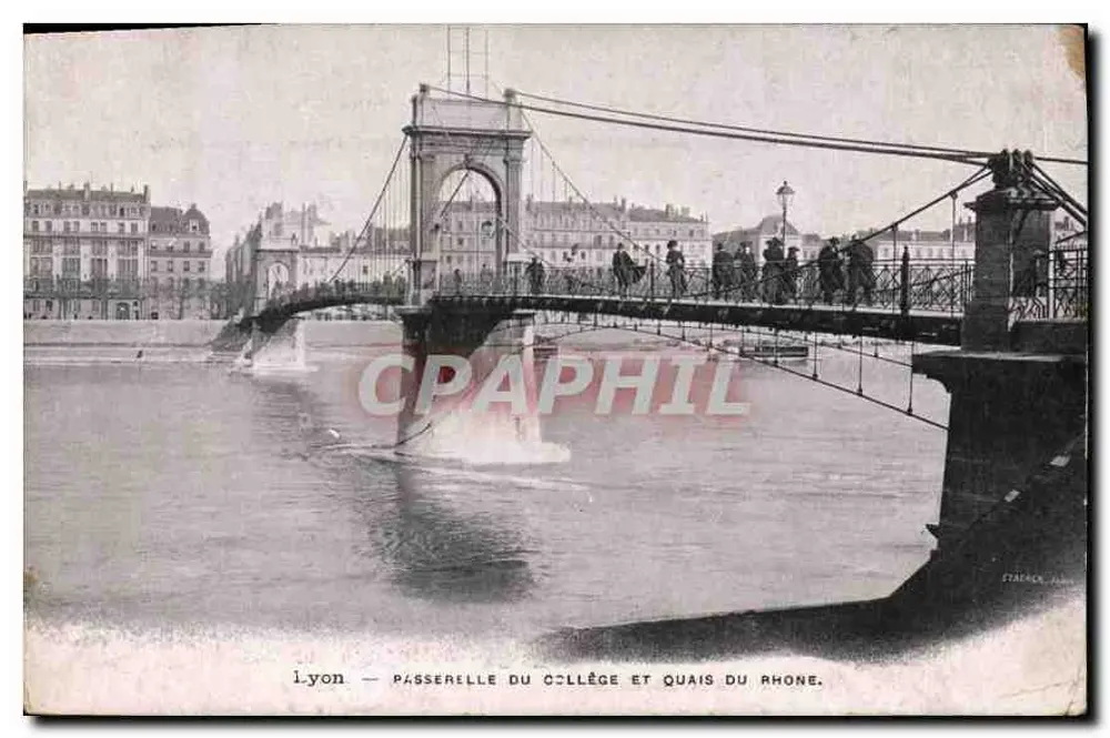 Lyon — Passerelle du Collège und Quais du Rhône — Starack, Nr. 36 - Vorderseite