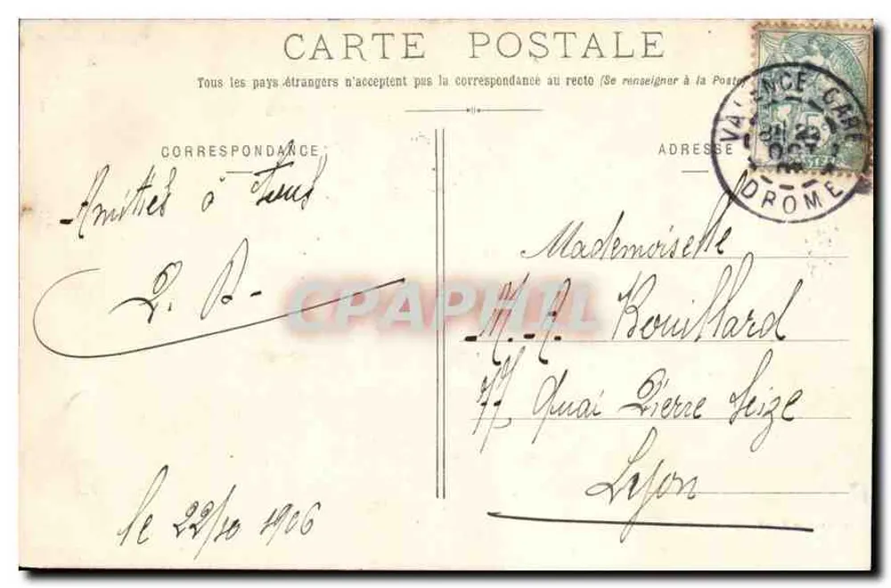 Valence - Abside da Catedral — Coleção P. Peyrouze, Valence - Verso