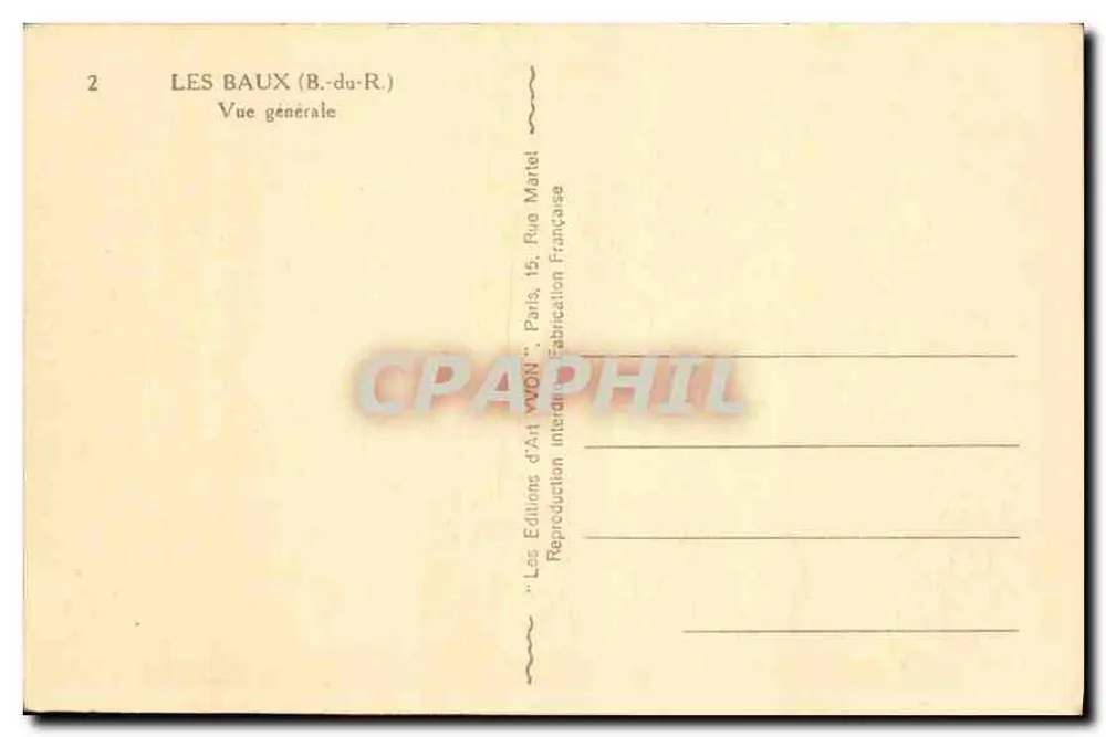 Les Baux (B.-du-R.) — Algemene uitzicht — Les Éditions d'Art Martel - Achterkant