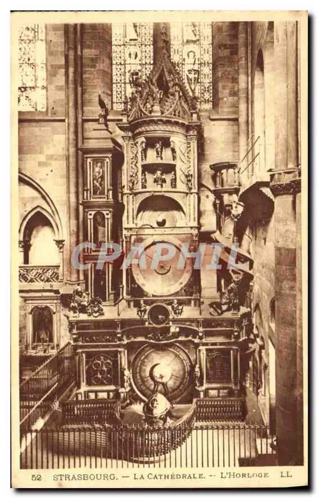 Strasbourg — A Catedral — O Relógio — Editor LL, n° 52 - Frente