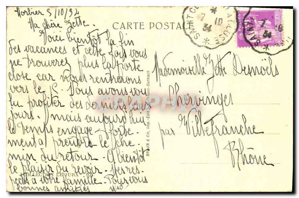 Saint-Clau de — Barragem no Tacon — 4925 - Verso
