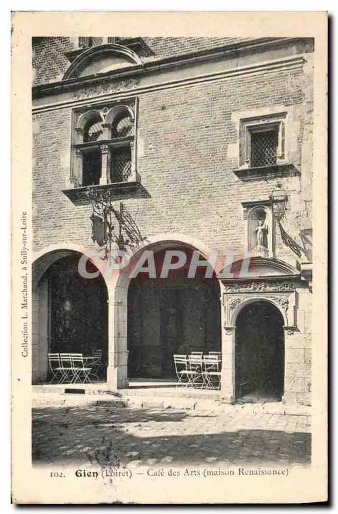 Gien (Loiret) — Café des Arts (Renaissance-Haus) — Sammlung L. Marchand, in Sully-sur-Loire - Vorderseite