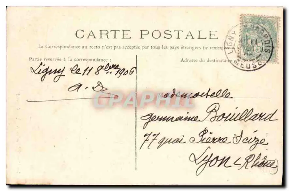 Ligny-en-Barrois — Die Luxembourg-Turm (11. Jahrhundert) — Druckerei Moulard, Verlag (Méry) - Rückseite