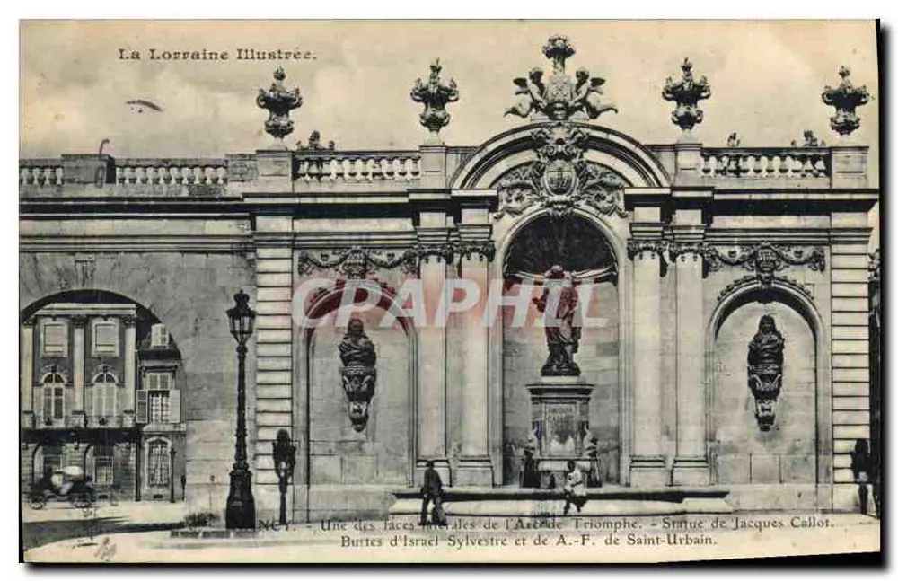 Place de l'Arbre de Triomphe — Fontaine ornée de statues — Editora La Lorraine Illustrée, n°1 - Frente