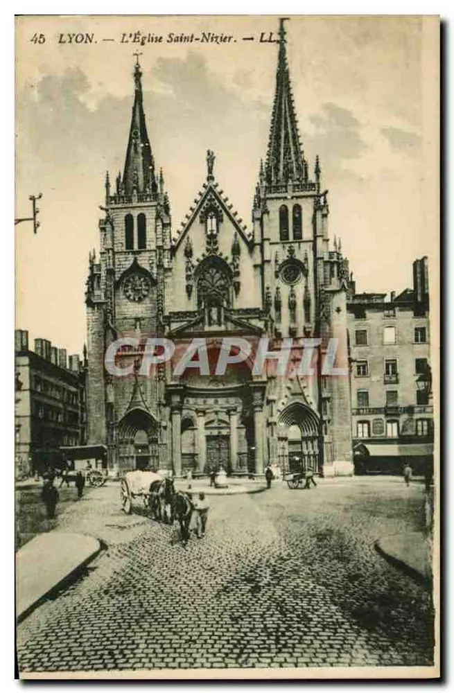 Lyon — A Igreja de São Nizier — LL - Frente