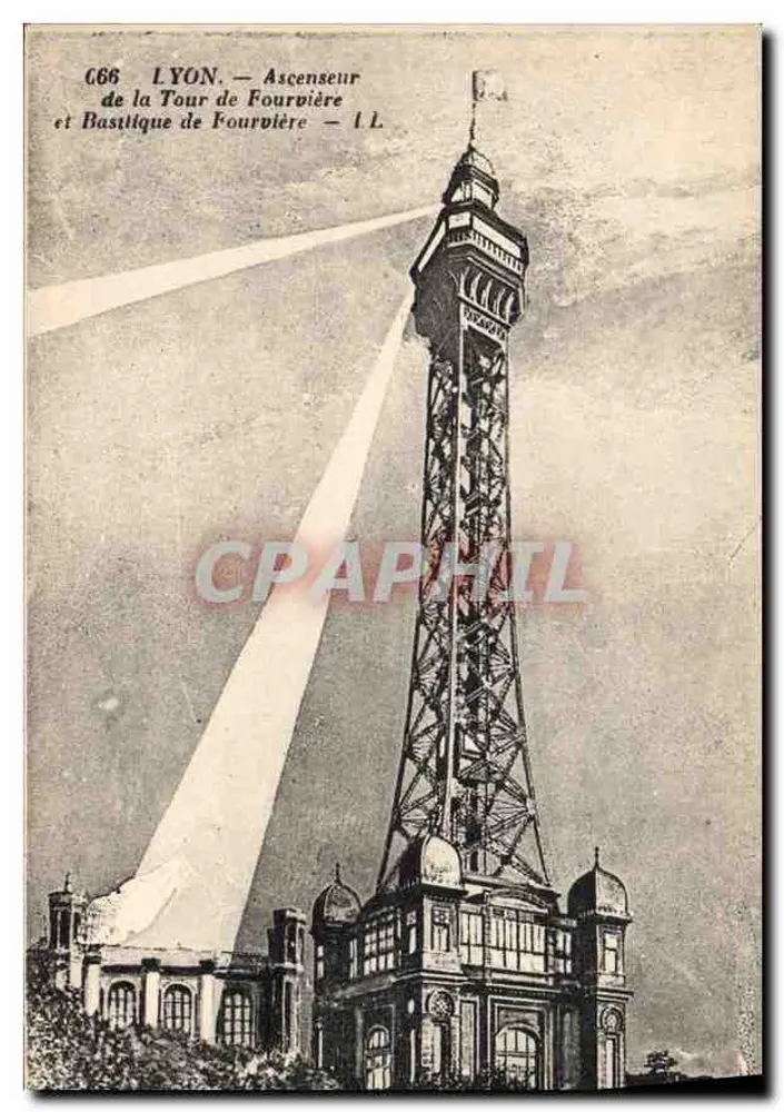 LYON — Aufzug der Fourvière-Turm und Bastique der Fourvière — I L — C66 - Vorderseite