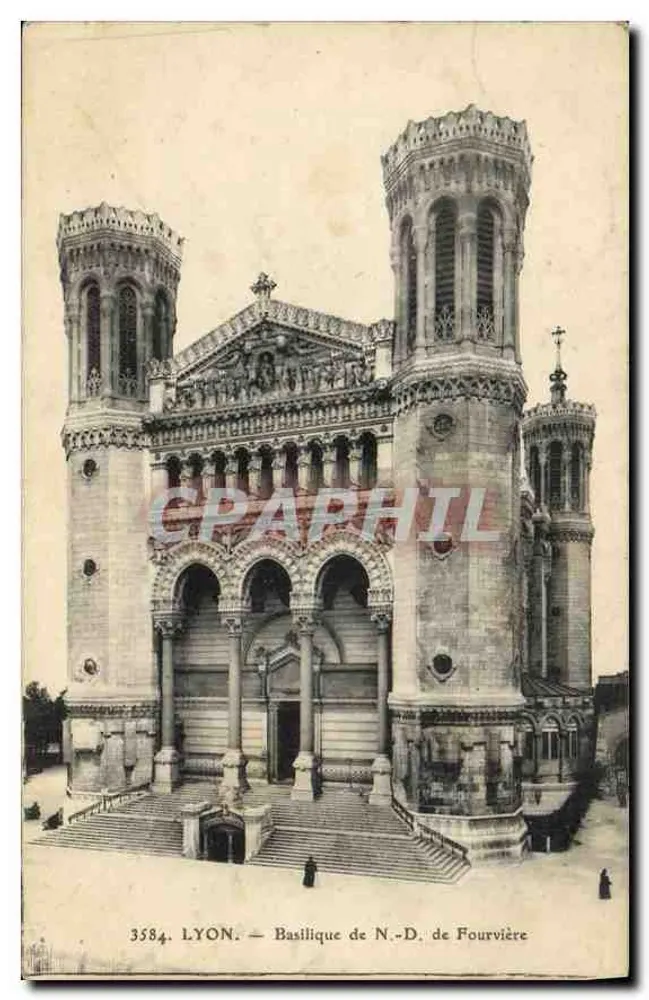 LYON — Basílica de N.-D. de Fourvière — 3584 - Frente