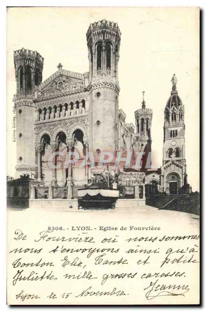 LYON - Igreja de Fourvière — Édition Galletta, n° 8306 - Frente