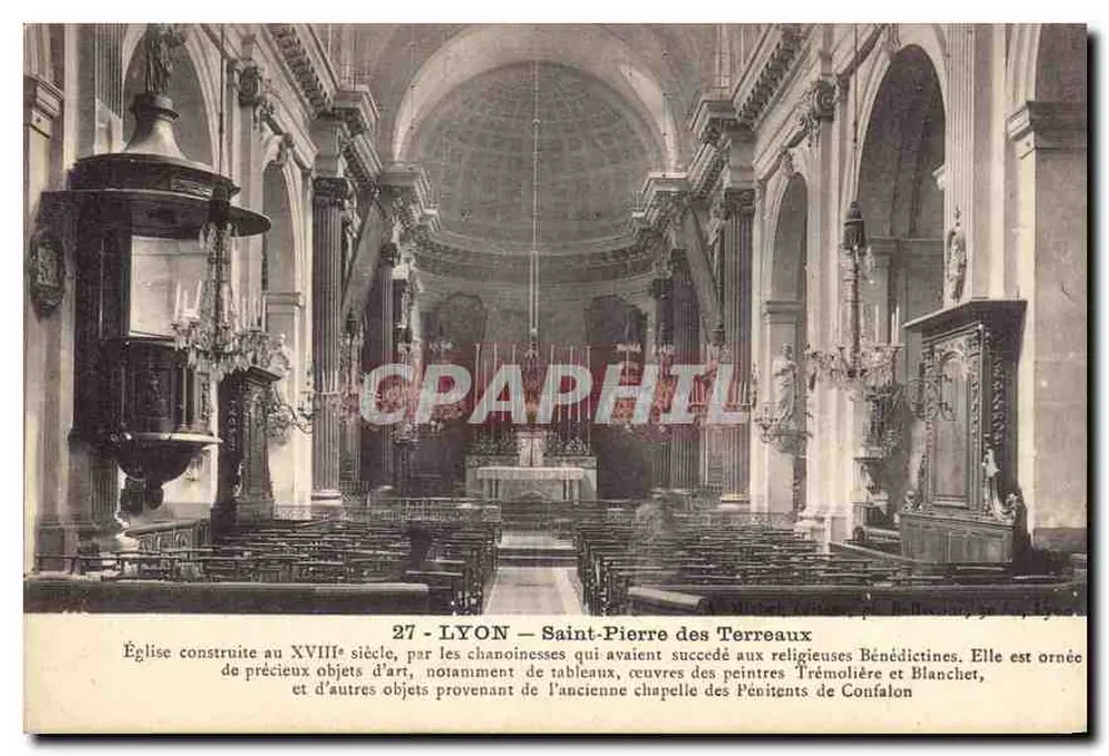 LYON — Saint-Pierre des Terreaux — Katedra z XVIII wieku - Awers