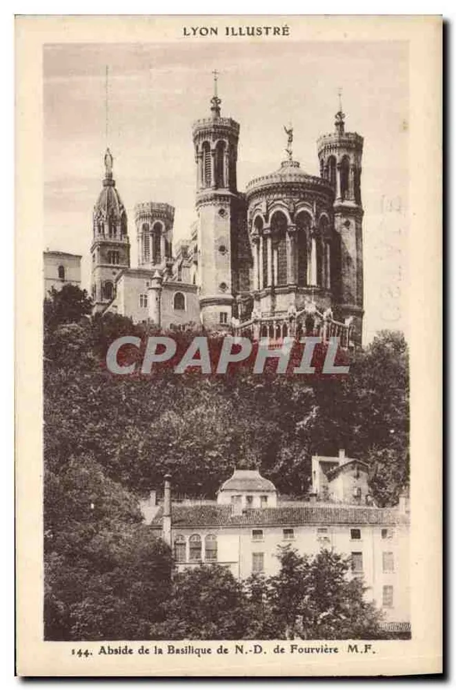 Abside da Basílica N.-D. de Fourvière — Lyon — Lyon Illustré M.F. n°144 - Frente