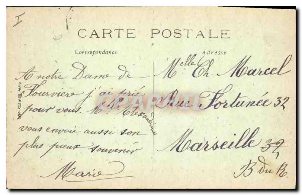 LYON — Die Basilika und die Avenue de la Tour de Fourvière — Verlag LL, Nr. 214 - Rückseite