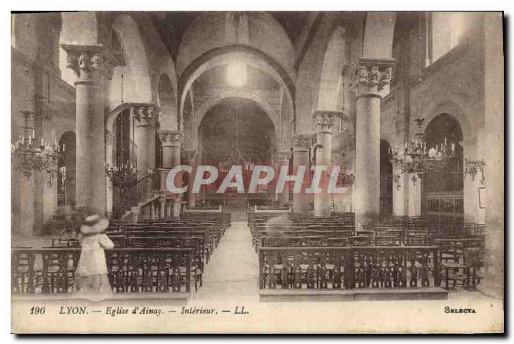 Lyon — Igreja de Ainay — Interior — Selecta — n° 196 - Frente